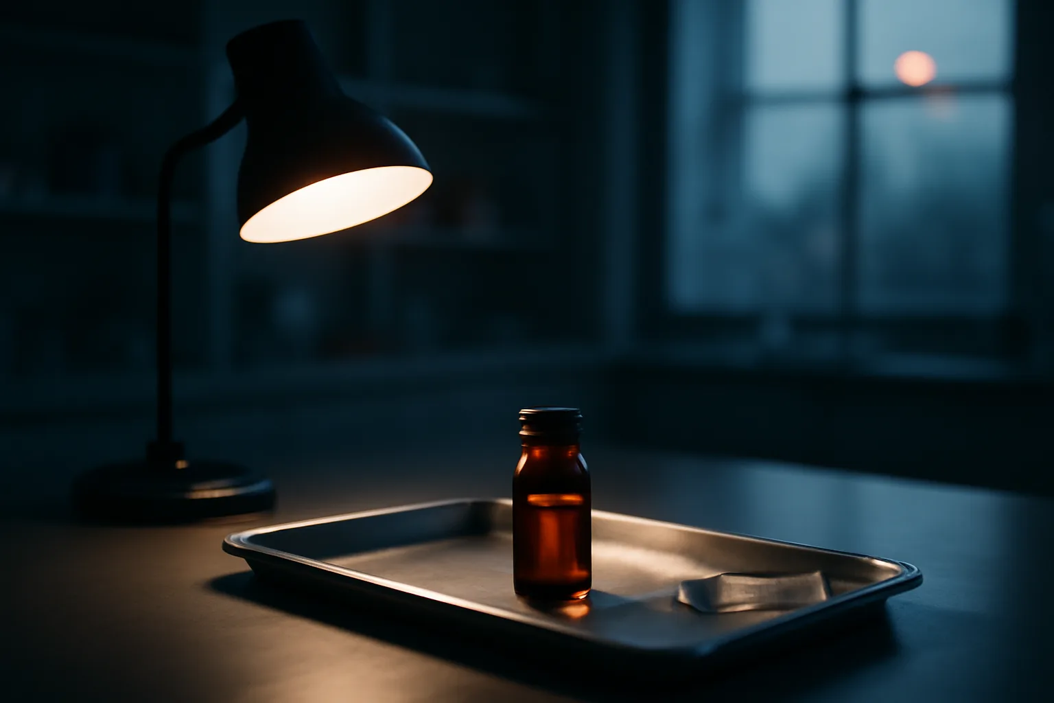 Vial and syringe on a lab tray, symbolizing the question of whether Epitalon is safe